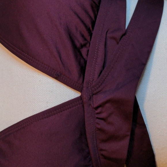 KONA SOL Faux Wrap Halter Bikini with Poppin Cherry String Bikini Bottom Size L - Picture 8 of 13